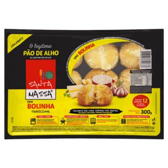 Pão de Alho Bolinha Tradicional Santa Massa 300g