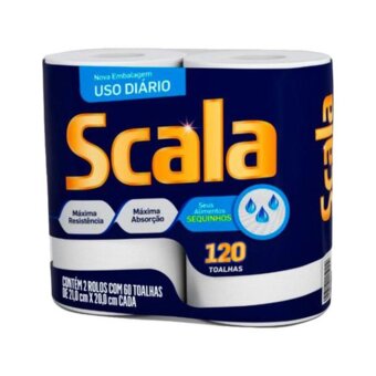Papel Toalha Scala 120f 2un