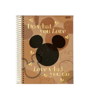Caderno Jandaia Espiral Capa Dura Universitario Mickey/Minnie 10m 160f.