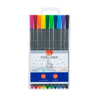 Canetinha Hidrografica Brw Fineliner 10un