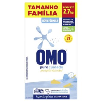 Lava Roupa Po Omo Caixa  Puro Cuidado 2.2kg