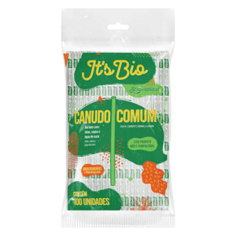 Canudo It`s Bio Comum 100un