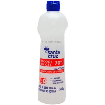 Alcool Gel Santa Cruz 62.4 Limpador 500g