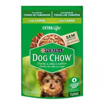 Racao Cao d Chow Sache Filhote Carne 100g