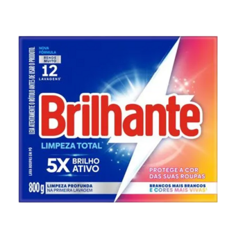 Lava Roupa po Brilhante Caixa Limpeza Total 800g