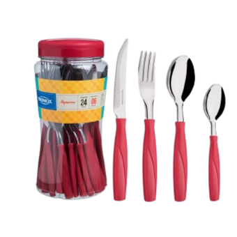 Faqueiro Brinox Itaparica Vermelho 24pc