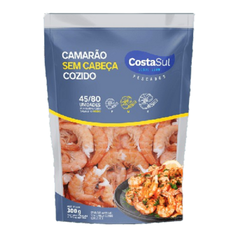 Camarao Cozido Costa Sul Iqf 45/80 300g