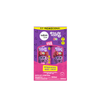 Shampoo Salon Line Kids 300ml+Condicionador 200ml Uva