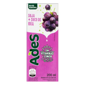 Bebida De Soja Ades Uva 200Ml