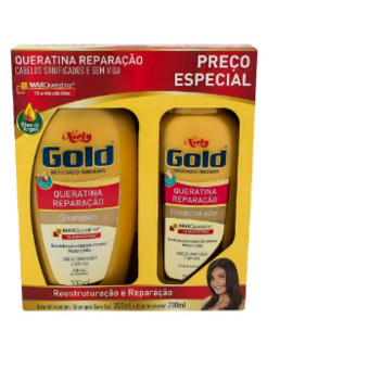 Shampoo Niely Gold 275ml + Condicionador 175ml Reconstrucao Potente