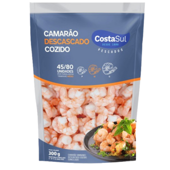 Camarao Cozido Costa Sul Descascado Iqf 45/80 300g