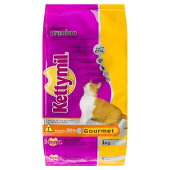 Ração Para Gatos Kettymil Gourmet Carne E Vegetais 1Kg