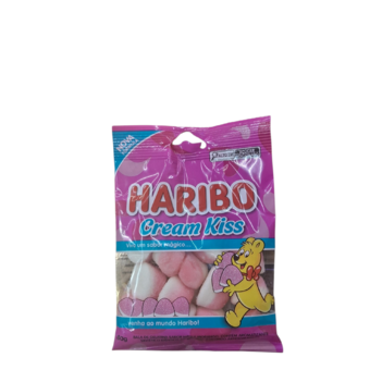 BALA GELATINA HARIBO 80G CREAM KISS