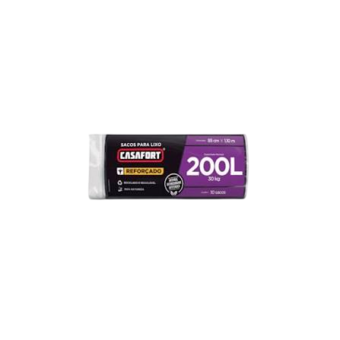 SACO LIXO CASAFORT 200L 10UN PTO