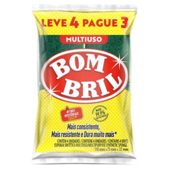 Esponja Multiuso Bombril Leve 4 Pague 3Und.