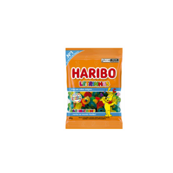 BALA GELATINA HARIBO 80G LETRINHAS