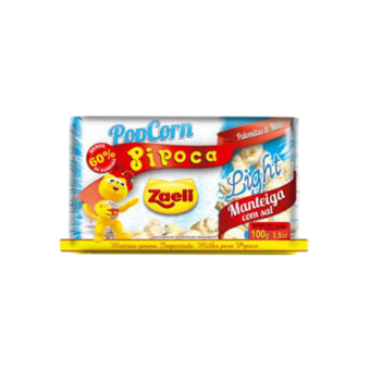PIPOCA ZAELI LIGHT 100G MANTEIGA
