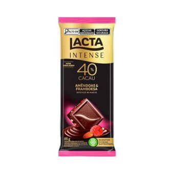 CHOC LACTA 85G 40% CACAU AMEND FRAMB