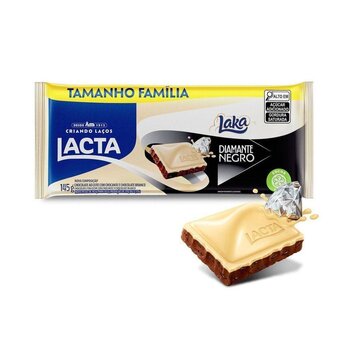 CHOC LACTA 145G DIAM NEGRO/LAKA