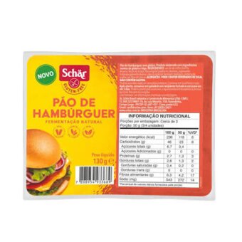 PAO HAMB SCHAR 130G S/GLUT