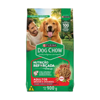 RACAO CAO D CHOW AD 900G MED/GDE CAR/FGO