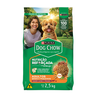 RACAO CÃO DOG CHOW AD MIN/PEQ CAR/FGO 2.5KG