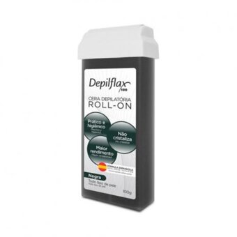 Cera Depilatória Depilflax Negra Rollon 100G