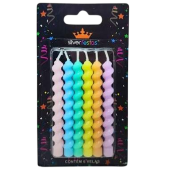VELA ANIV MACARON SILV PLAST COLOR