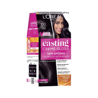 KIT TINT LOREAL CASTING CR GLOSS PRETO 200