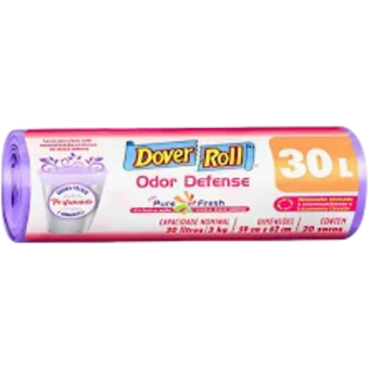 SACO LIXO DOVER ROLL ODOR DEF 30L
