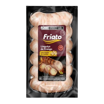 LINGUIÇA FRANGO FRIATO QUEIJO COALHO 600G