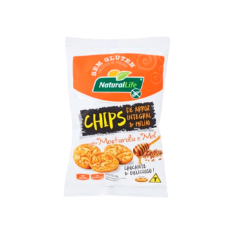CHIPS ARROZ INT NAT LIFE S/ GLUT MOST&MEL