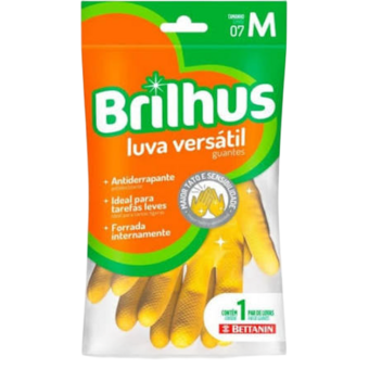 LUVA M USO BRILHUS LATEX TAM M