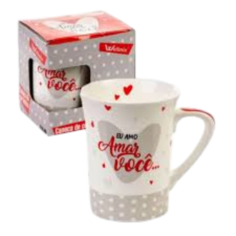CANECA WELLMIX CERAMICA 300ML AMAR VC