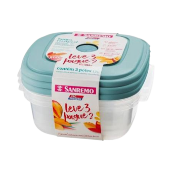CONJ POTE SANREMO FREEZER 3UN TRANSP