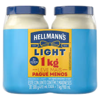 MAIONESE HELLMANS PROMO PT 1KG LIGHT