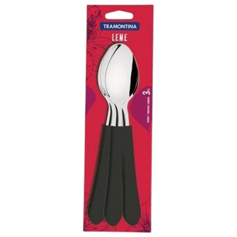 COLHER CHA TRAMONTINA LEME 3PC PTO