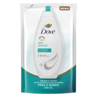 SABONETE LIQ DOVE REF 200ML PELE SENSIVEL