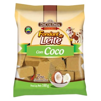 FONDANT LEITE DACOLONIA 160G COCO