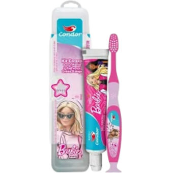 KIT ESCOVA DENT+GEL DENTAL CONDOR BARBIE