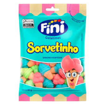 BALA GELATINA FINI 80G SORVETINHO