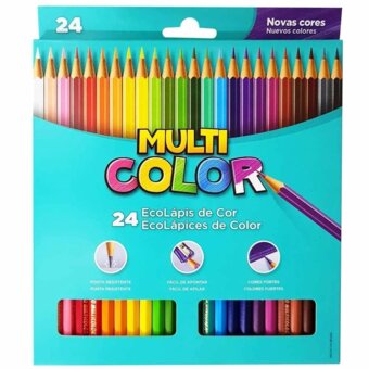 Lápis De Cor Multicolor Embalagem 24Un