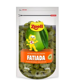 Azeitona Verde Zaeli Fatiada Sachê 150G