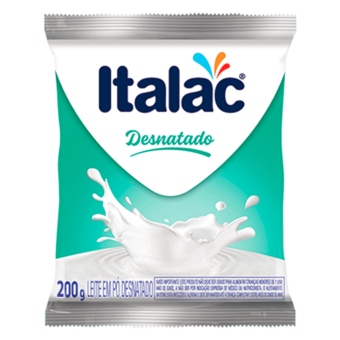 Leite Em Pó Italac Desnatado Sachê 200G