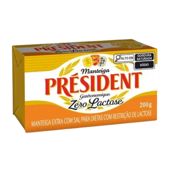 MANTEIGA PRESIDENT TAB S/LACT 200G