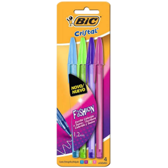 CANETA BIC SHIMMERS 4UN