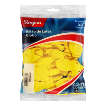 BALAO REGINA LISO N.07 50UN AMARELO