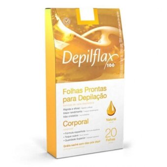 Folhas Prontas Para Depilação Corporal Depilflax Natural Embalagem 20 Un