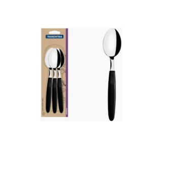 COLHER MESA TRAMONTINA INOX IPAN 3PCS PTO