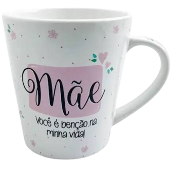 CANECA GLASSRAL CERAMICA 300ML. MAE PALAVRAS
